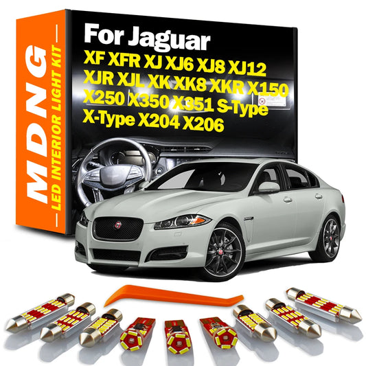 LED Bulbs Interior Light Kit For Jaguar XF XFR XJ XJ6 XJ8 XJ12 X-Type X204 X206 XJR XJL XK XK8 XKR X150 X250 X350 X351 S-Type