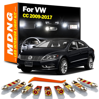 MDNG Canbus Car Indoor Lamp For Volkswagen VW CC 2009-2014 2015 2016 2017 Vehicle Bulbs LED Interior Map Dome Light Kit No Error