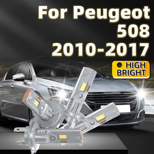 2/4Pcs LED Headlight 180W CSP Fanless Wireless Car Headlamp Plug & Play For Peugeot 508 2010-2017 2011 2012 2013 2014 2015 2016