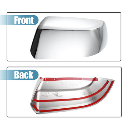 UXCELL Pair Car Chrome Plated Half Mirror Covers Cap for Chevrolet Suburban Silverado