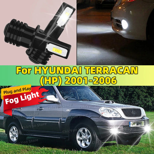 For HYUNDAI TERRACAN HP 2001 2002 2003 2004 2005 2006 LED Fog Lamp Bulbs Car Front Fog Light White 6000K High Bright