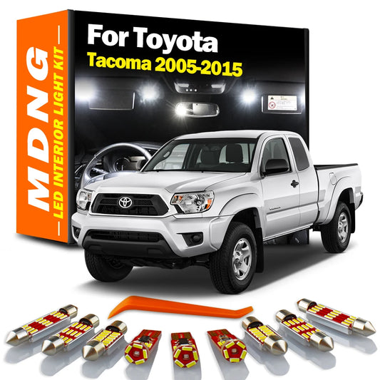 MDNG 8Pcs For Toyota Tacoma 2005-2009 2010 2012 2013 2014 2015 Canbus LED Interior Dome Map Reading Trunk Light Kit Car Bulbs