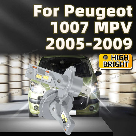 2Pcs LED Headlight Bulb H4 Car Lamps 180W 6000K Lamp For Peugeot 1007 MPV 2005 2006 2007 2008 2009 Plug and Play