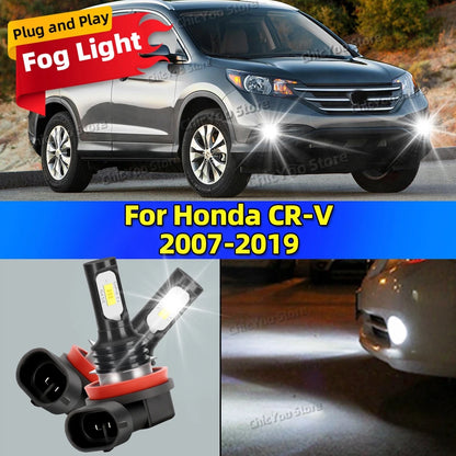 2X LED Car Light Front Fog Lamp Bulb 20000LM Ultra Bright For Honda CR-V CRV 2007-2019 2008 2009 2010 2011 2012 2013 2014 2015