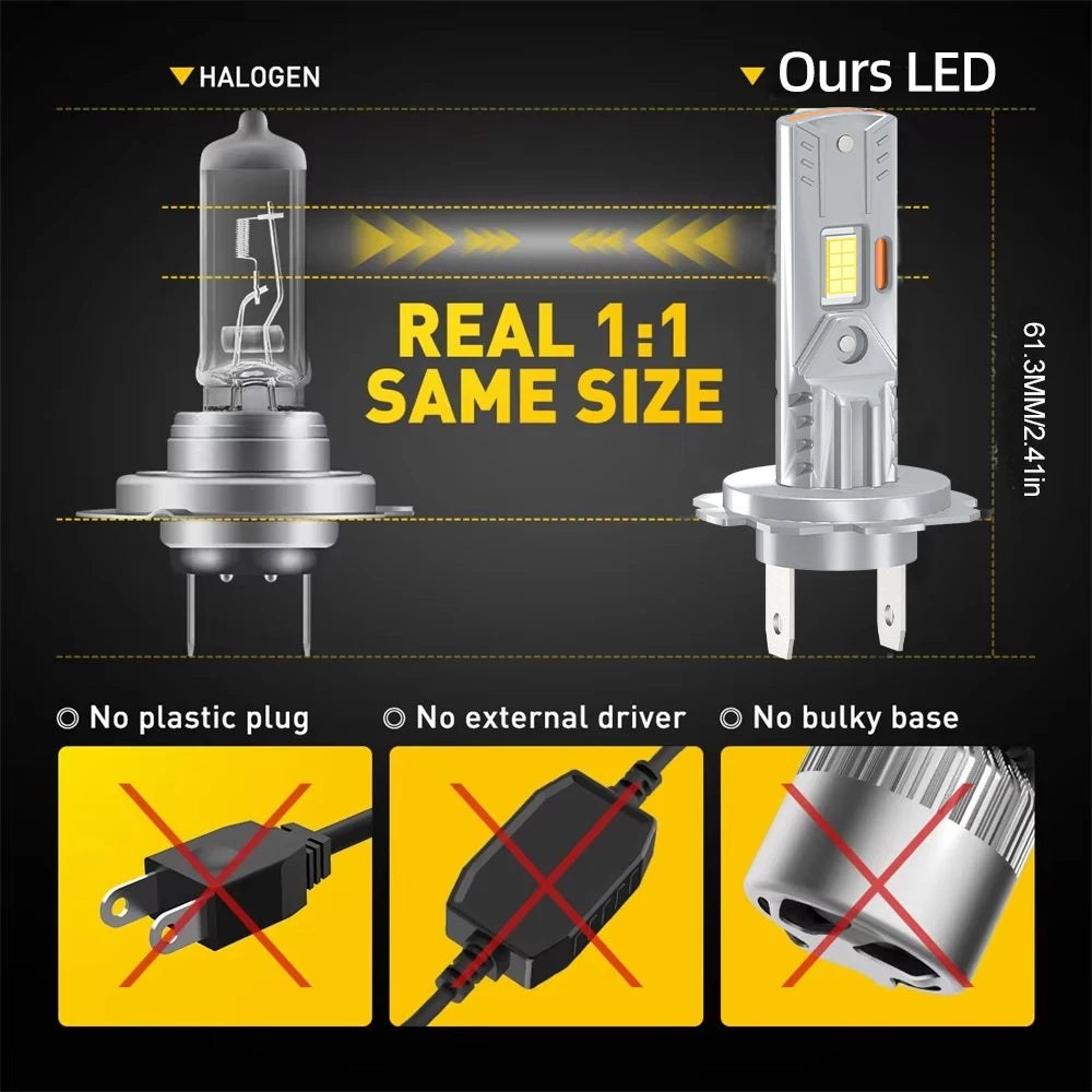 180W High Power LED Bulb Turbo Headlight 6000K CSP Powerful Car Lamp For Skoda Octavia 2 3 2006-2023 2009 2010 2011 2012 2013