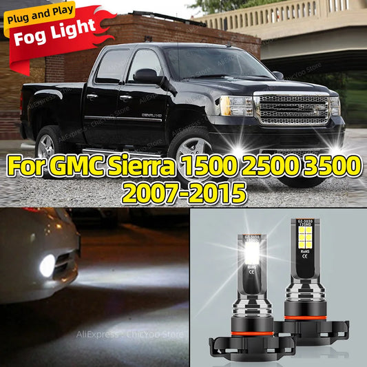LED Car Front Fog Light Lamps Bulb 5202 PS19W H16(EU) For GMC Sierra 1500 2500 3500 2007 2008 2009 2010 2011 2012 2013 2014 2015