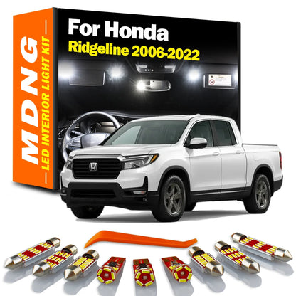 Sun Visor Lamp For Honda Ridgeline 2006-2015 2016 2017 2018 2019 2020 2021 2022 Car Bulbs LED Interior Door Map Dome Light Kit