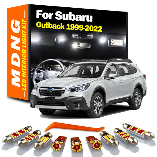 MDNG For Subaru Outback BR9 BS9 BE BH BL BP9 Sedan Wagon 1999-2020 2021 2022 LED Interior Reading Door Light Kit Car Plate Bulb