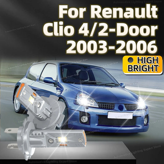 2Pc 180W High Power LED Bulb Turbo Headlight 6000K CSP Powerful Car Lamp For Renault Clio 4/2-Door 2003 2004 2005 2006 2006