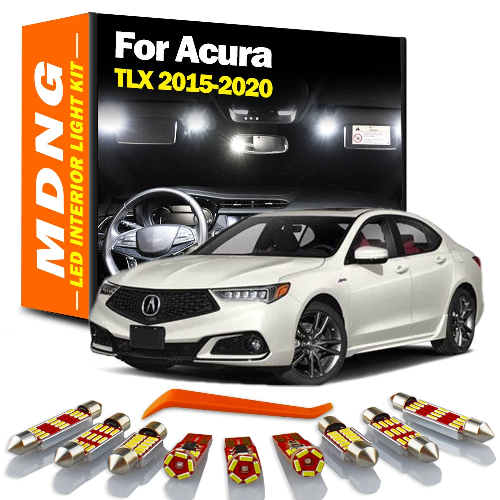 MDNG 20Pcs Canbus For Acura TLX 2015 2016 2017 2018 2019 2020 LED Interior Map Dome Courtesy Light Kit Car Vanity Mirror Bulb