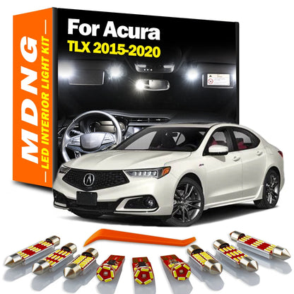 MDNG 20Pcs Canbus For Acura TLX 2015 2016 2017 2018 2019 2020 LED Interior Map Dome Courtesy Light Kit Car Vanity Mirror Bulb