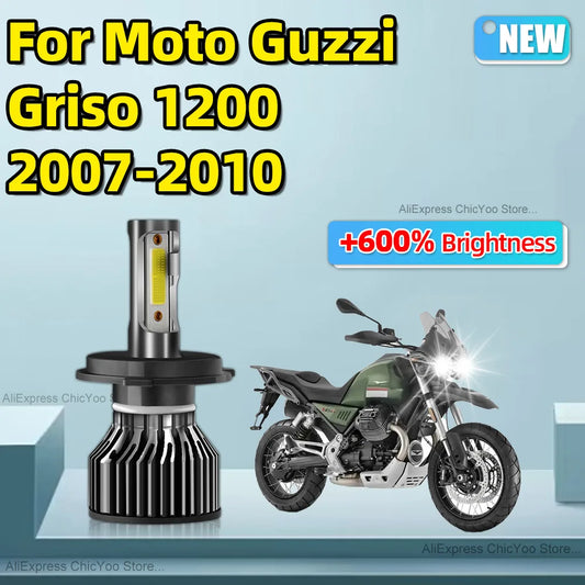 H4 LED Motorcycle Headlight Bulbs 12V Moto Lights Hi Low Beam 6000K Lamp Canbus Error Free For Moto Guzzi Griso 1200 2007-2010