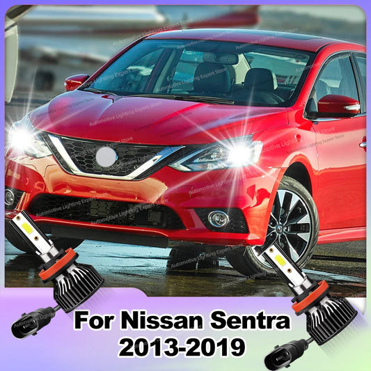 2/4Pcs LED Canbus 25000LM Car Headlights Bulbs 6000K with Fan Auto Lamp For Nissan Sentra 2013 2014 2015 2016 2017 2018 2019