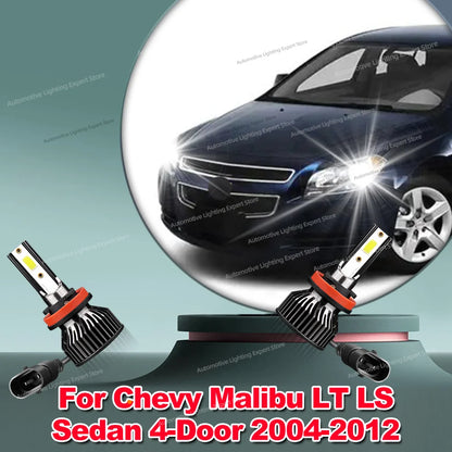 2/4Pcs LED Headlight 180W Powerful Lamp Canbus Car Light For Chevy Malibu LT LS Sedan 4-Door 2004-2012 2007 2008 2009 2010 2011