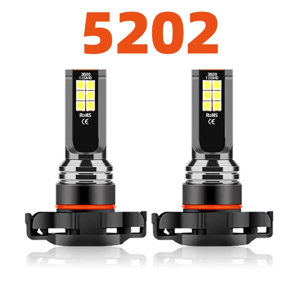 2/6x For Chevy Silverado 1500 2500 2007 2008 2009 2010 2011-2015 LED Car Headlight Bulb 18000LM Auto Headlamp 6000K Fog Lamp 12V