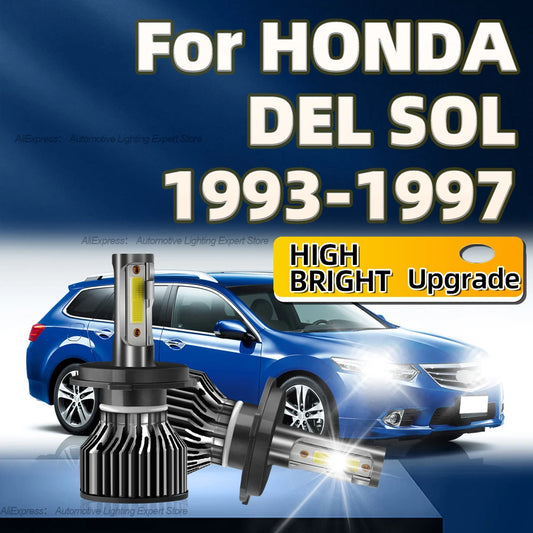 6000K Car Headlight H4 LED Bulb with Cooling Fan 25000LM Auto Lamps 360degree For HONDA DEL SOL 1993 1994 1995 1996 1997