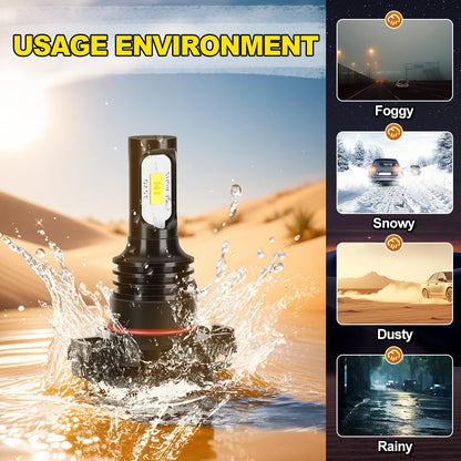 2x Front Fog Light Accessories LED Bulb 20000LM Ultra Bright Lamp For PEUGEOT 5008 2009-2017 2010 2011 2012 2013 2014 2015 2016