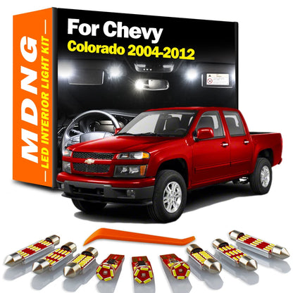 MDNG 7Pcs Canbus For Chevrolet Chevy Colorado 2004-2009 2010 2011 2012 Vehicle Bulbs LED Interior Map Dome Light Kit No Error