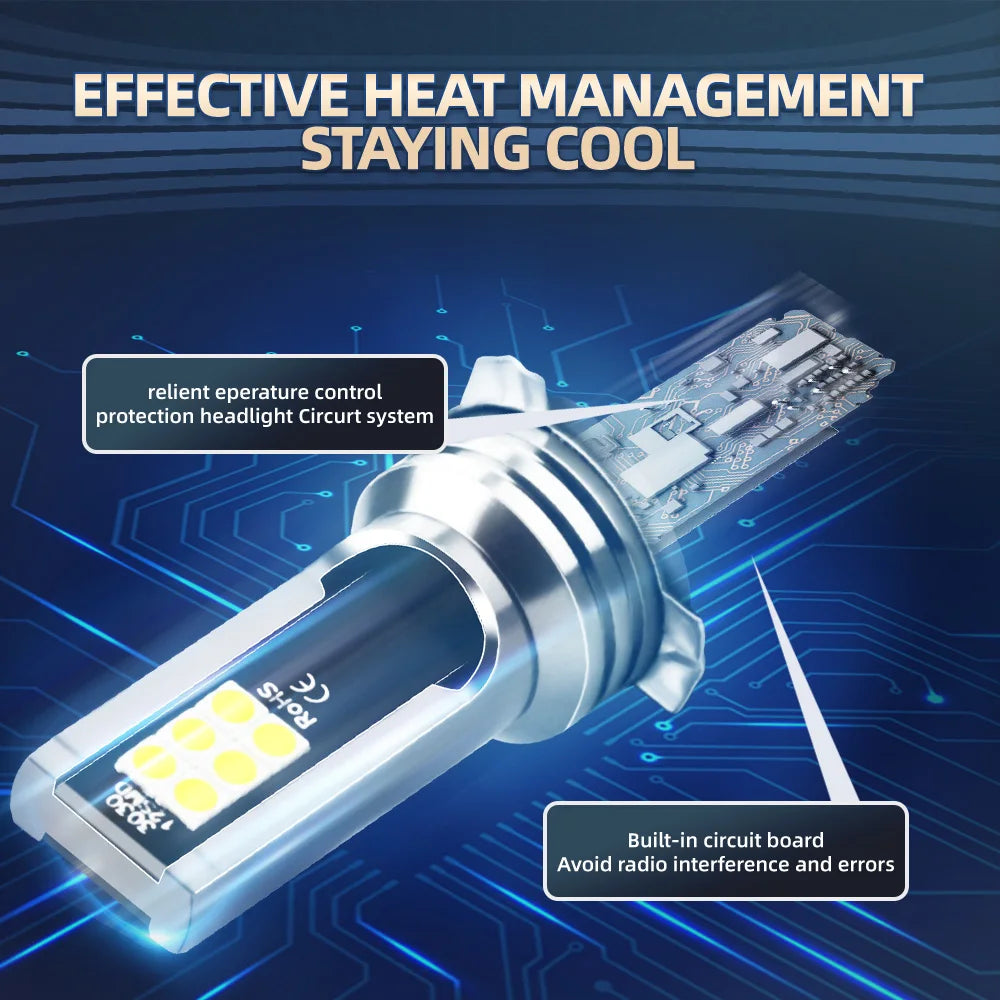 2/4Pcs 180W HIgh Brightness H13 Turbo Headlight LED 6000K White H11 Fog Lamp For Ford Focus 2008 2009 2010 2011