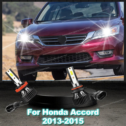 2/4Pcs Led Headlights Super Bright COB LED Chips High Power 180W Auto Lamp with Fan For Honda Accord 2013 2014 2015