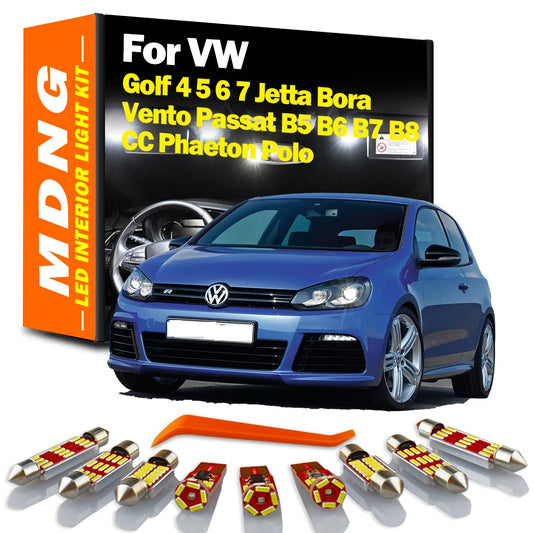 MDNG Canbus LED Interior Light Kit For VW Golf 4 5 6 7 Passat B5 B6 B7 B8 CC Jetta Bora Vento Phaeton Polo Car Lamp Led Bulbs