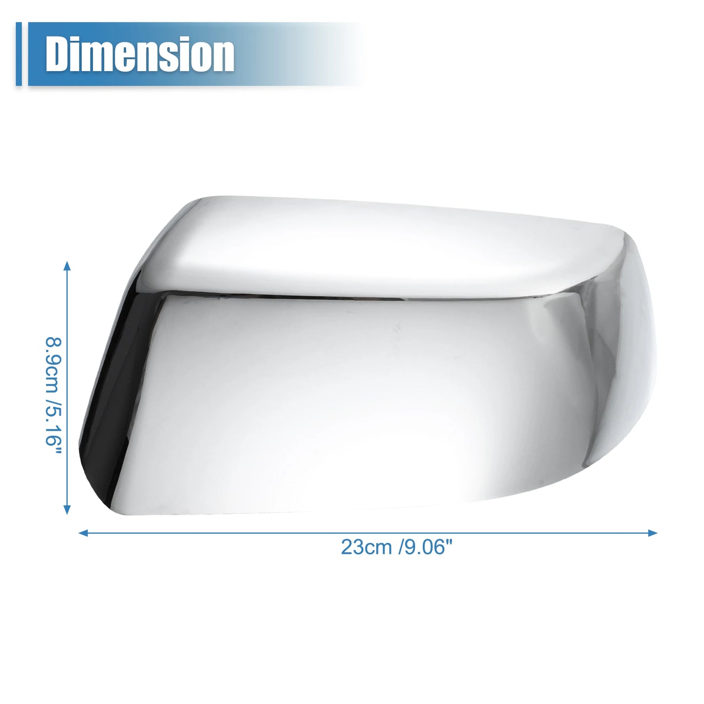 UXCELL Pair Car Chrome Plated Half Mirror Covers Cap for Chevrolet Suburban Silverado
