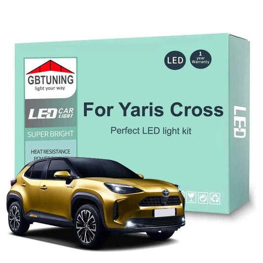 11Pcs Car LED Interior Light Bulb Kit For Toyota Yaris Cross 2020 2021 2022 2023 2024 Vehicle Indoor Reading Dome Trunk Canbus