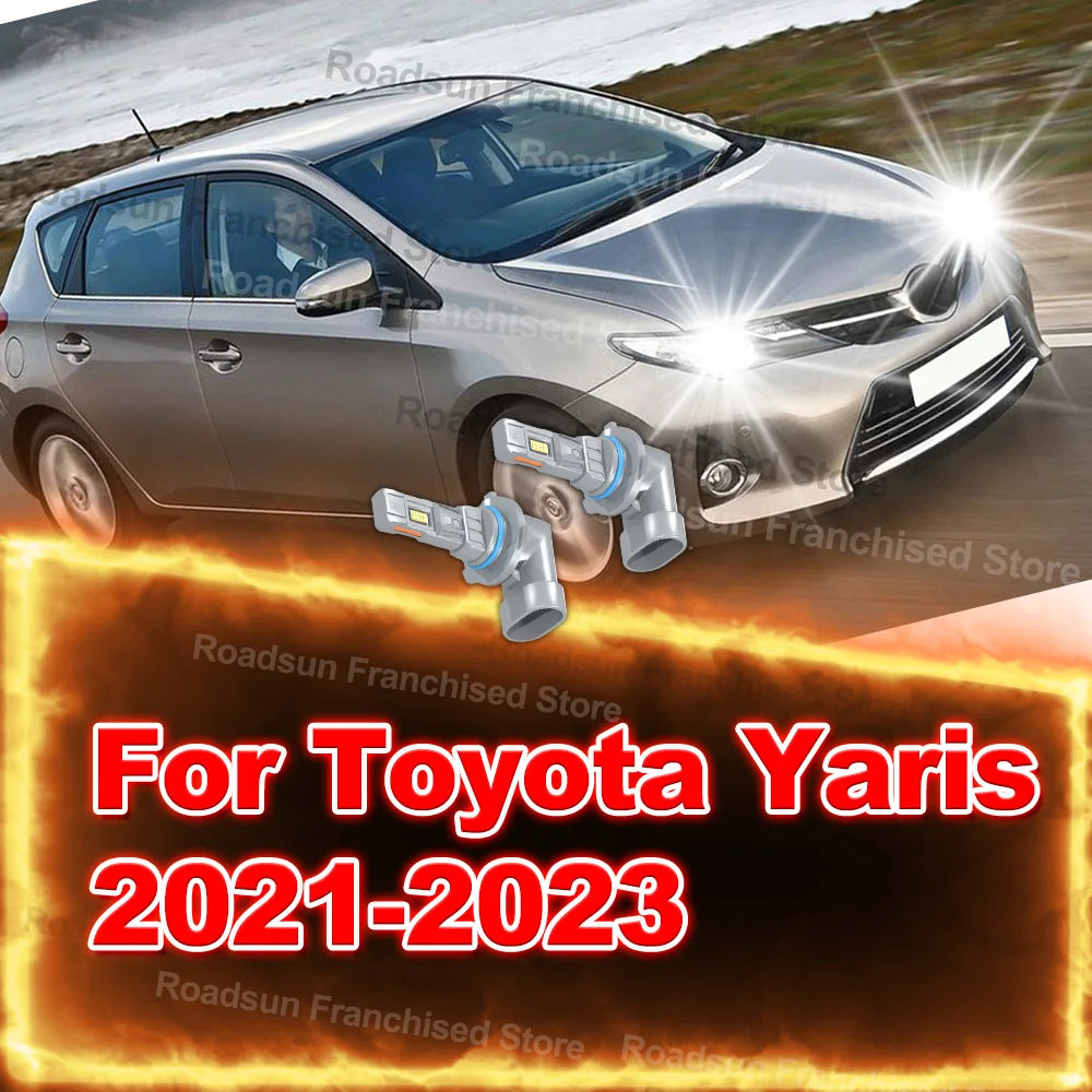 2X White Car Headlight Bulbs Plug-N-Play 30000LM For Toyota Yaris 2021 2022 2023 Accesspries 6000K 12V