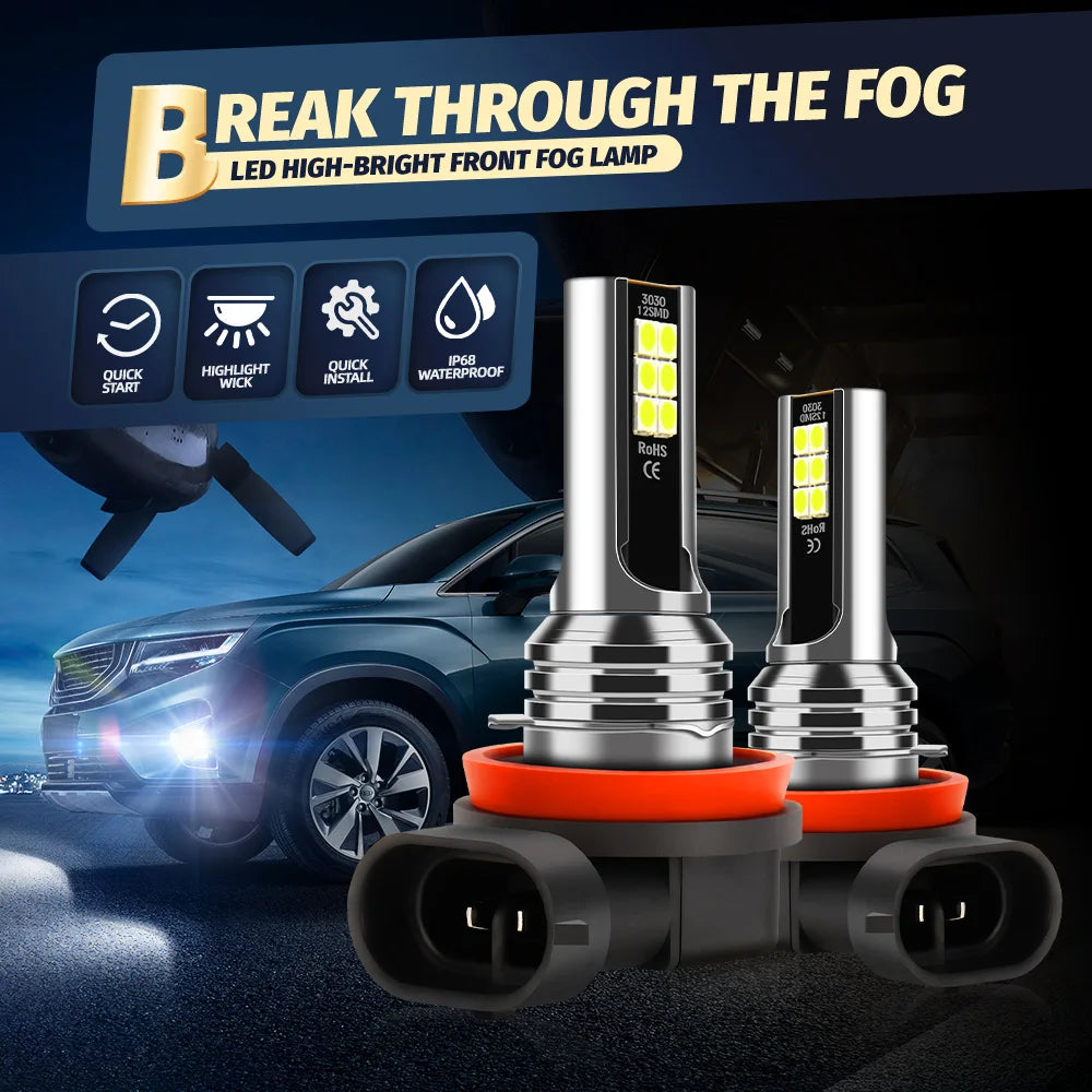 180W High Bright Car LED Light Headlight Turbo Fog Lamp 6000K White For Toyota COROLLA 2009 2010 2011 2012 2013 2014 2015