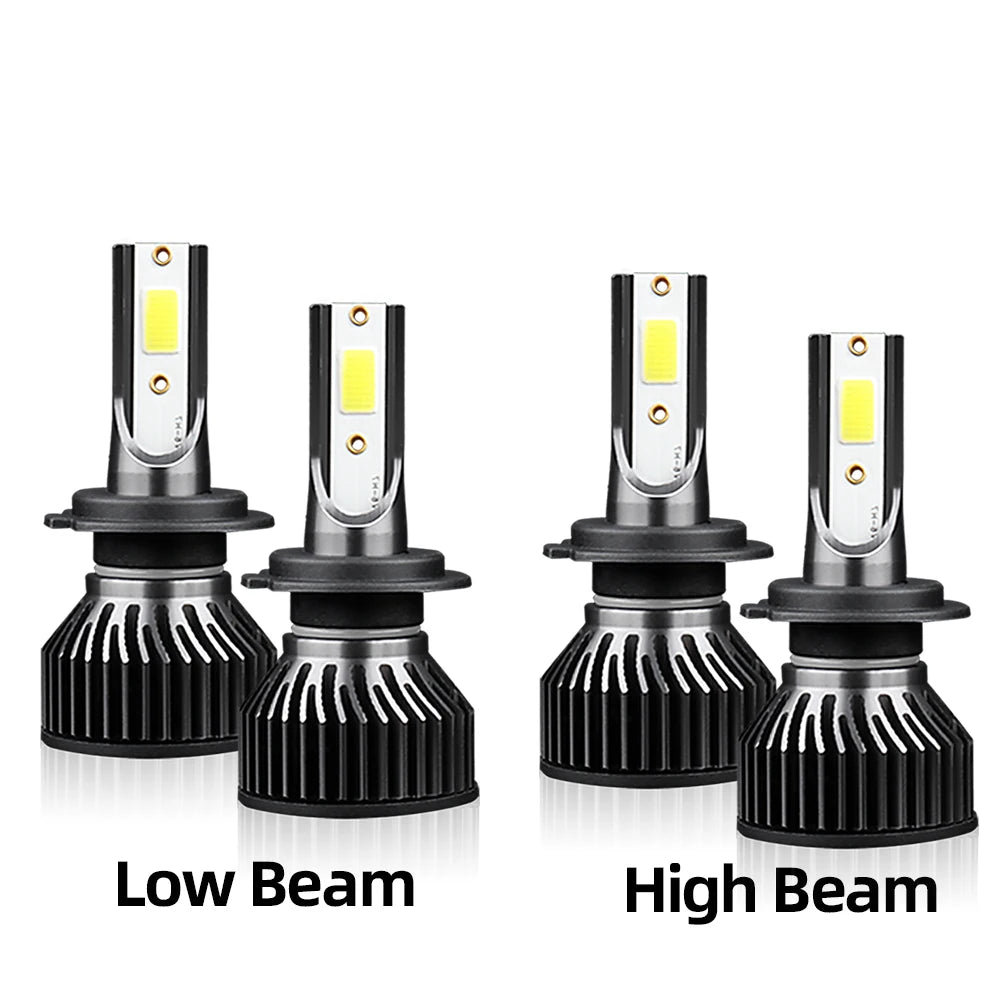 2/4Pcs 360W Powerful 6000k H7 Led Car Headlight Auto Lamp with Fan For NISSAN ALMERA MkII (N16) 2002 2003 2004 2005 2006