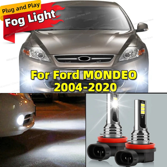 2Pcs 12V 6000K Front Fog Light LED Bulb Canbus Car Lamp For Ford MONDEO MK3 MK4 MK5 MK6 3 4 5 6 2004-2020 2014 2015 2016 2017