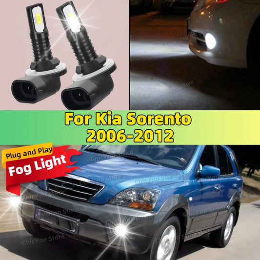 For Kia Sorento 2006 2007 2008 2009 2010 2011 2012 2Pcs LED Lamp Car Front Fog Light 20000LM Ultra Bright High Quality