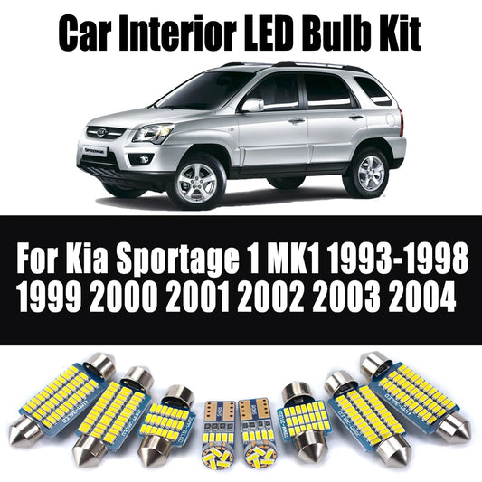 Canbus LED Interior Reading Dome Trunk License Plate Light Kit For Kia Sportage 1 MK1 1993-2000 2001 2002 2003 2004 Car Bulbs