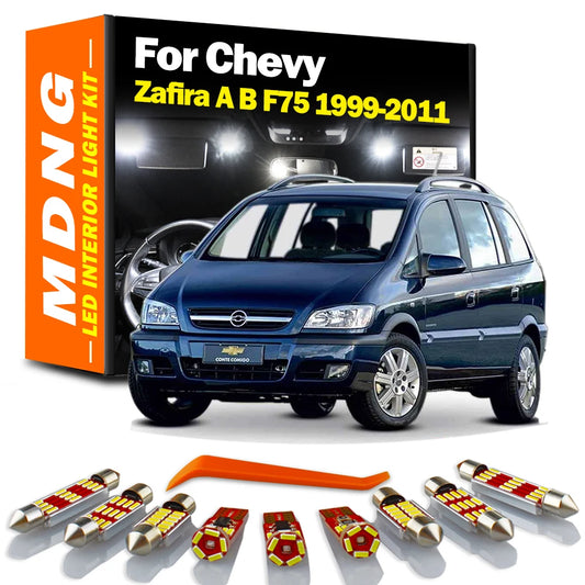 MDNG Car LED Interior Reading Light Kit For Chevrolet Chevy Zafira A B F75 1999- 2005 2006 2007 2008 2009 2010 2011 Accessories