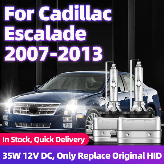 2x For Cadillac Escalade 2007 2008 2009 2010 2011 2012 2013 DC 35W D1S 6000K 8000K HID Xenon Headlight Lamps 12V Replace Bulbs