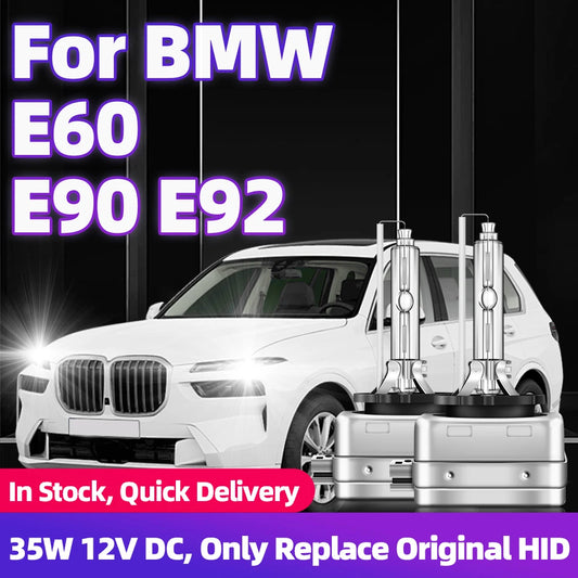 2x For BMW E60 E90 E92 -DC 12V Xenon D1S HID Headlights Bulb 6000K 8000K Car HID Lampada 35W Auto Light Bulbs Low Beam Headlamps
