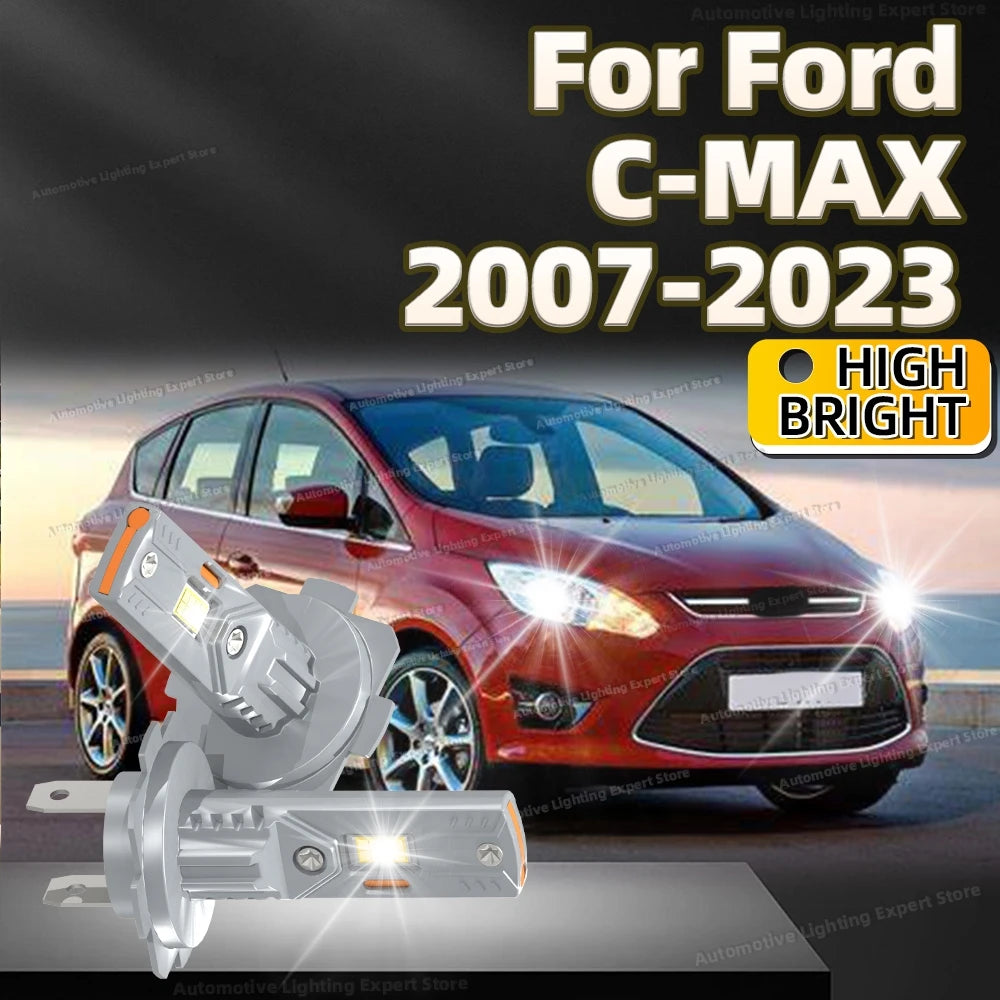 2Pc 180W High Power LED Bulb Turbo Headlight 6000K CSP Powerful Car Lamp For Ford C-MAX CMAX 2007-2023 2011 2012 2013 2014 2015
