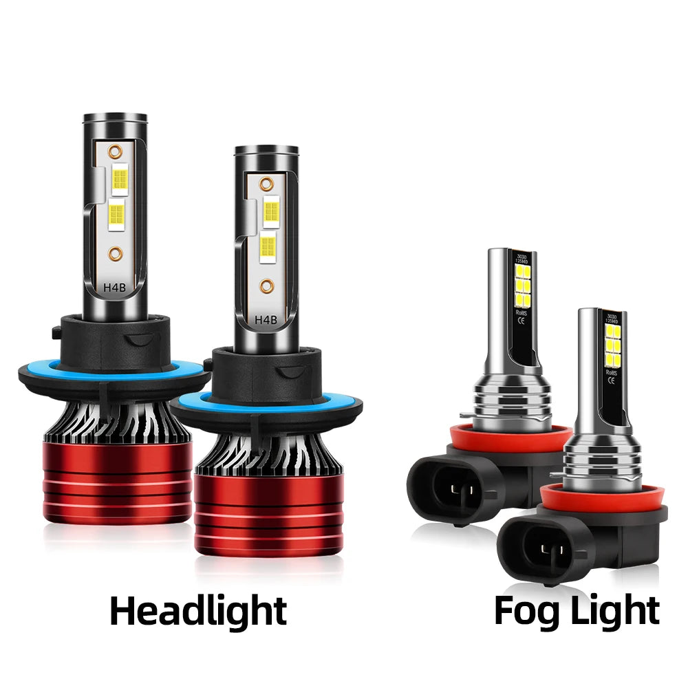 2/4PCs 180W Led High Power Headlight H13 Bulb Turbo Fog Lamp H11 For Jeep Renegade 2015 2016 2017 2018 2019 2020 2021 2022 2023