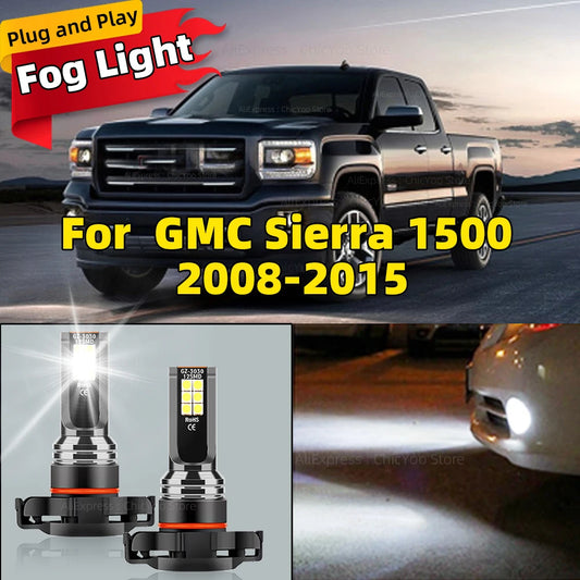 LED Bulb PS24W 5202 Car Fog Lights 6000k Super Bright Auto Fog Lamp for GMC Sierra 1500 2008 2009 2010 2011 2012 2013 2014 2015