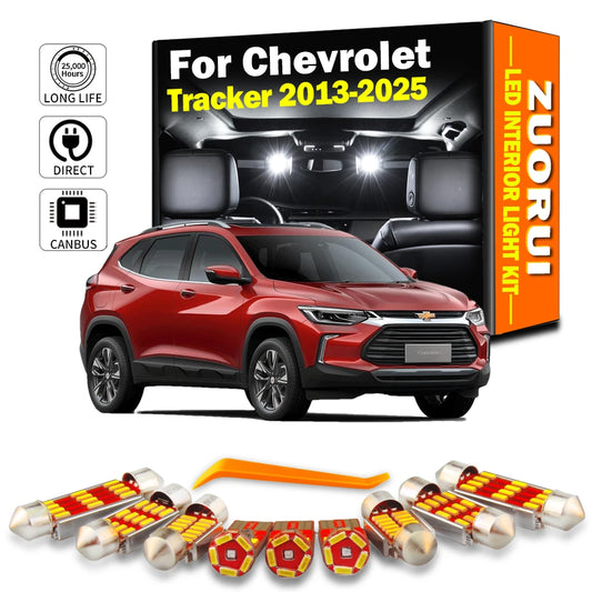 For Chevrolet Tracker 2013 2014 -2019 2020 2021 2022 2023 2024 2025 Canbus Car Interior LED Bulbs Dome Luggage Light Kit