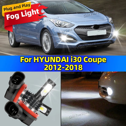 2x Front Fog Light Accessories LED Bulb 20000LM Ultra Bright Lamp For HYUNDAI i30 Coupe 2012-2018 2013 2014 2015 2016 2017