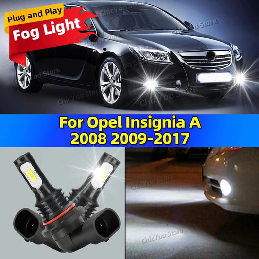2pcs LED Bulbs Car Fog Light 6000K Anti-Glare Lamp For Opel Insignia A 2008 2009 2010 2011 2012 2013 2014 2015 2016 2017