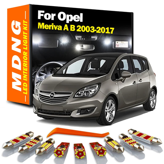 Canbus LED Interior Reading Light Kit For Opel Vauxhall Meriva A B 2003 2005 - 2011 2014 2015 2016 2017 Car Accessories Bulbs