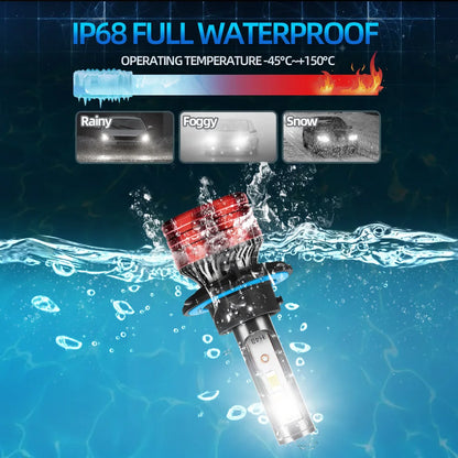 2/4Pcs 180W HIgh Brightness H13 Turbo Headlight LED 6000K White H11 Fog Lamp For Ford Focus 2008 2009 2010 2011