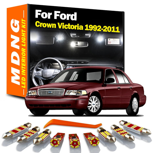 MDNG For Ford Crown Victoria 1992-2007 2008 2009 2010 2011 Vehicle LED Interior Dome Map Light Kit Car Led Bulbs Canbus No Error