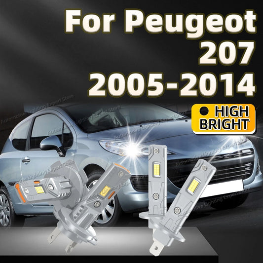 2/4Pcs LED Headlight Bulb CSP Car Light12V 6000K For Peugeot 207 2005 2006 2007 2008 2009 2010 2011 212 2013 2014 Plug and Play