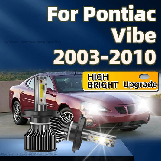 LED Headlight 180W High Power H4 Turbo Car Lamp with Fan 6000K For Pontiac Vibe 2003 2004 2005 2006 2007 2008 2009 2010