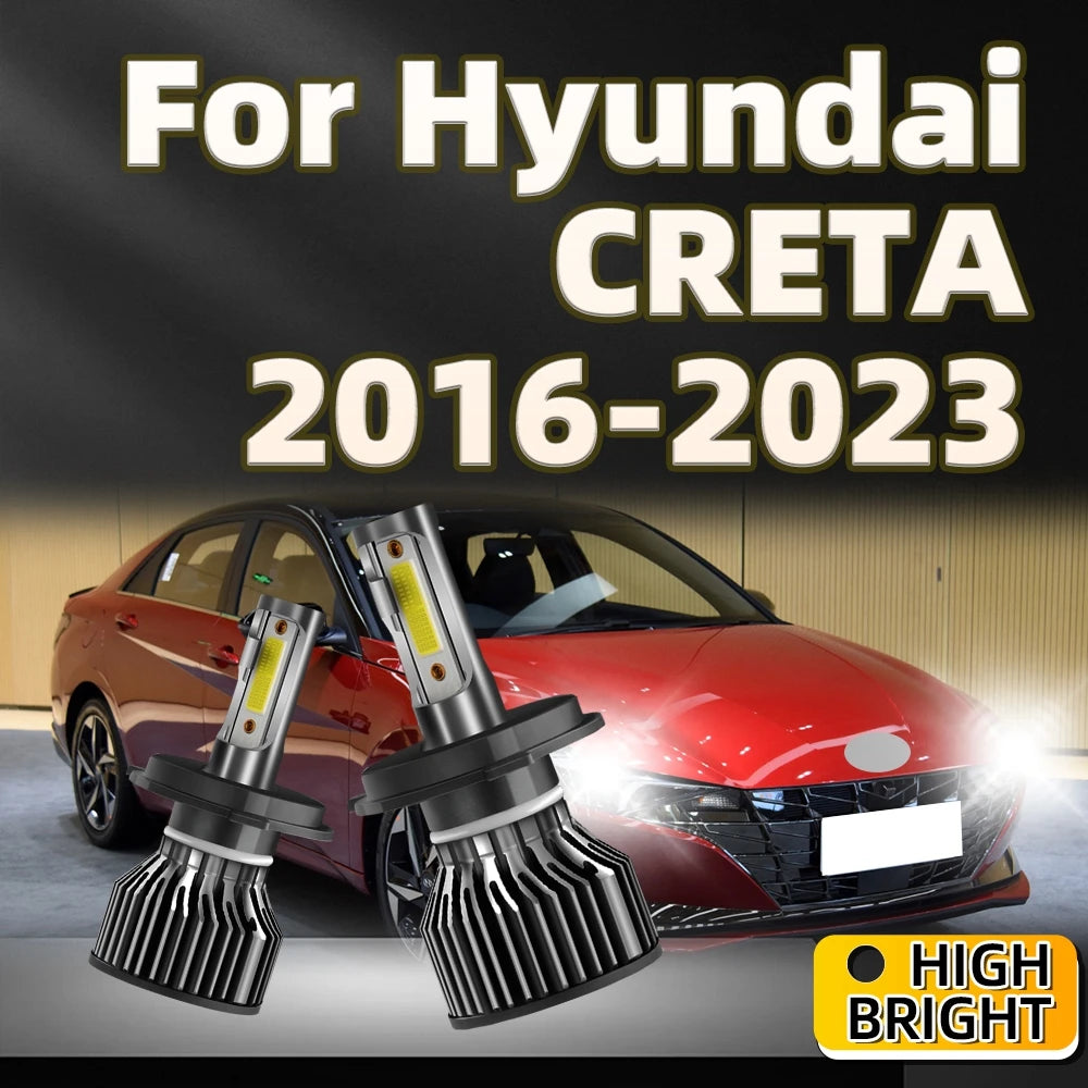 150W LED Headlight H4 HiLo Beam Bulbs Strong and Durable For Hyundai CRETA 2016 2017 2018 2019 2020 2021 2022 2023
