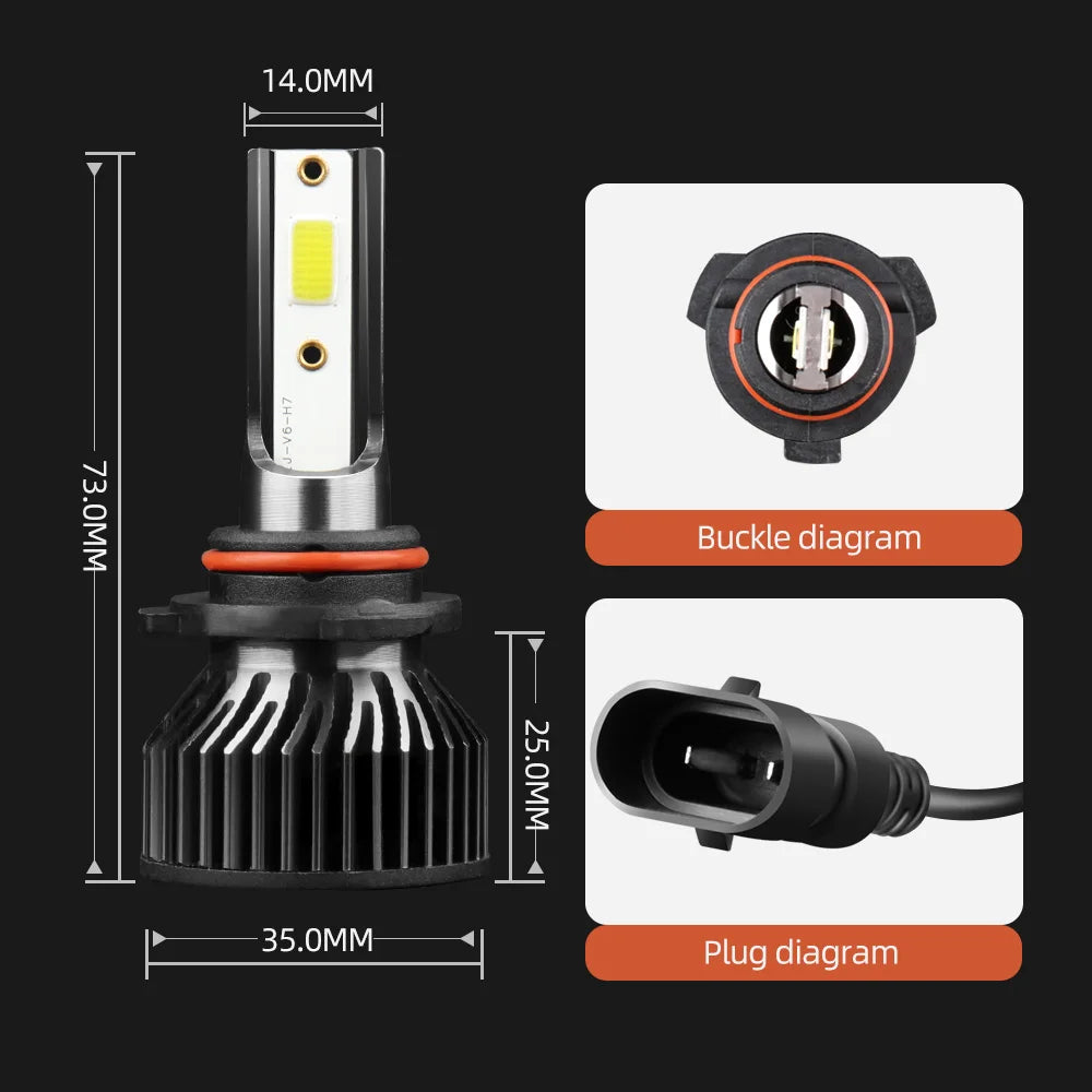 2/6x For Chevy Silverado 1500 2500 2007 2008 2009 2010 2011-2015 LED Car Headlight Bulb 18000LM Auto Headlamp 6000K Fog Lamp 12V