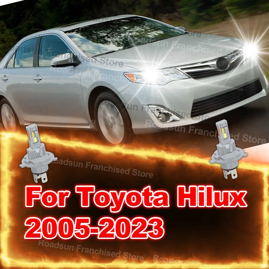 2Pcs Hi/Lo Beam Headlights 180W Plug&Play For Toyota Hilux 2005-2023 2006 2007 2008 2009 2010 2011 2012 2013 2014 2015